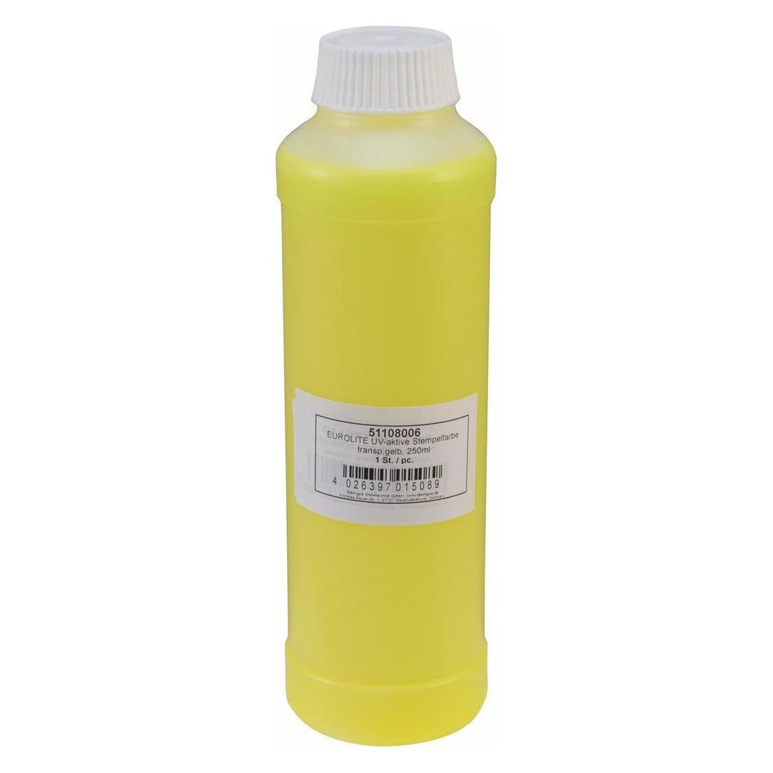 Eurolite UV-aktive Stempelfarbe, transparent gelb, 250ml (51108006)