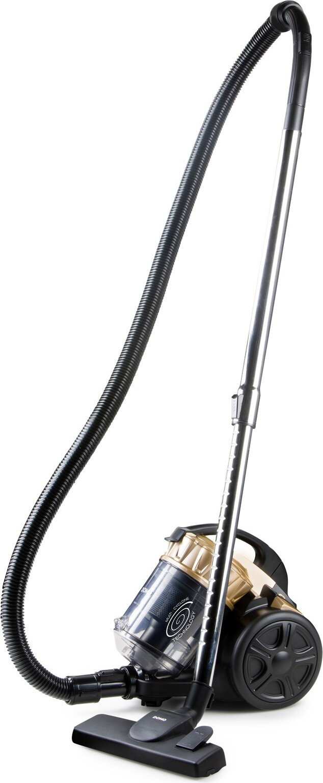 Domo DO7297S Bagless canister vacuum cleaner - 700 W - 2.5 L - Black / Gold