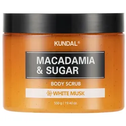 Kundal, Duschmittel, Macadamia & Zucker Körperpeeling mit Shea Butter und White Musk (550 ml)