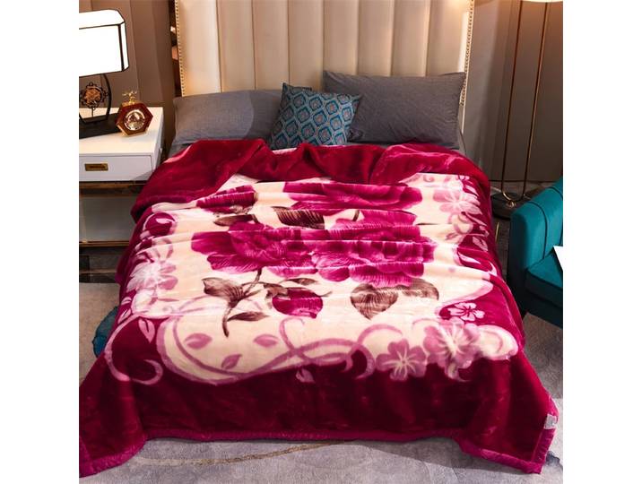 Couverture Raschel imprimée haut de gamme pour lit, couvertures lestées douces pour la peau, couette simple et double, couette épaissie, chaude, chaude, hiver