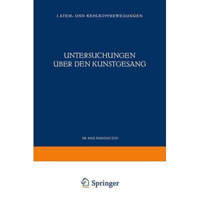 Untersuchungen über den Kunstgesang -