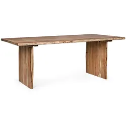 Esstisch Eneas aus Akazienholz, massiv, rechteckig, natur, 200 cm, für 6–8 Personen