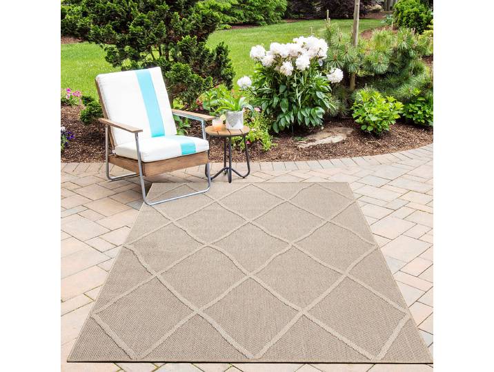 Outdoorteppich Patara 4952 Beige/Beige Polyester 120 x 170cm