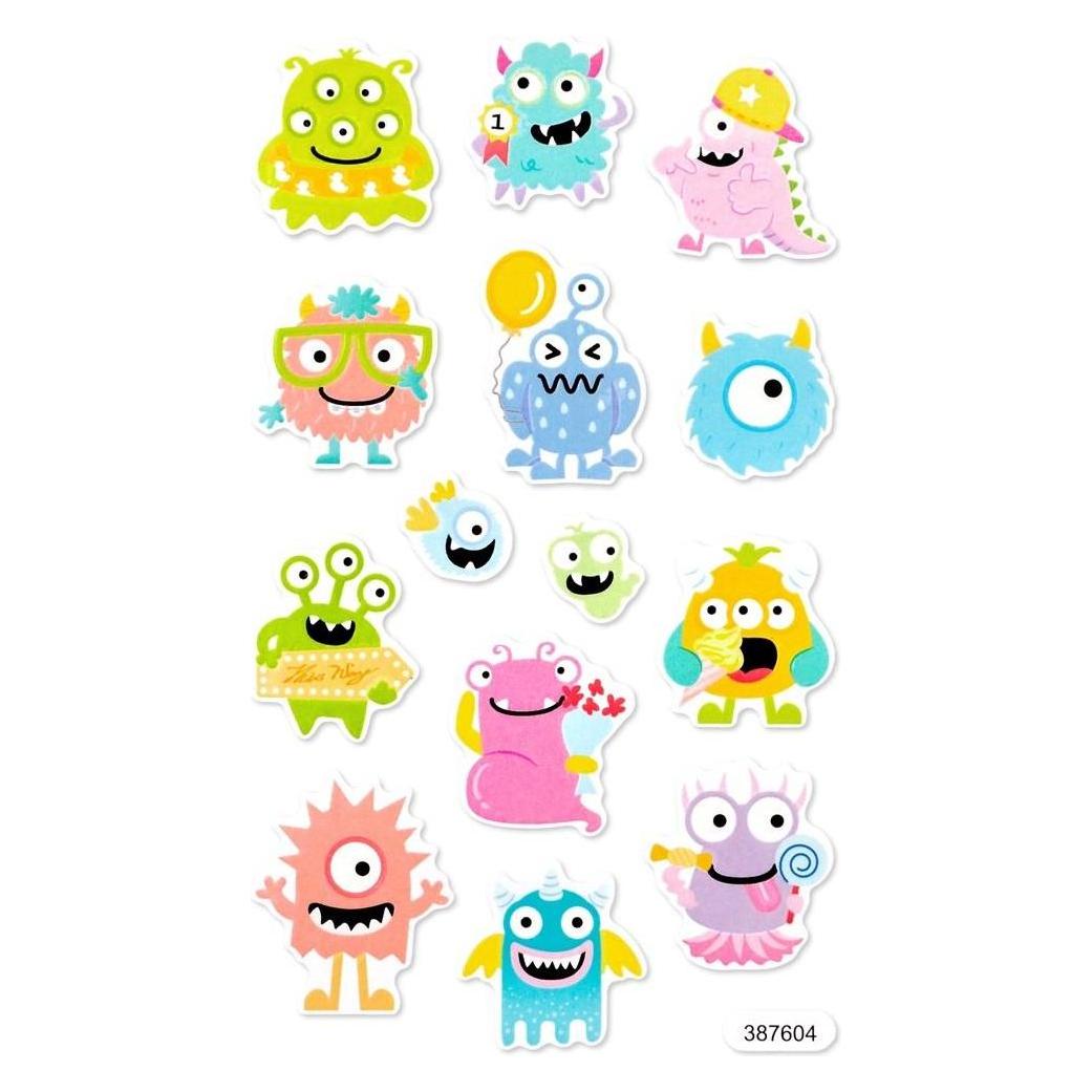 Teka Im Dunkeln leuchtende Monster-Schaumstoffaufkleber (14 Sticker) (47994605)