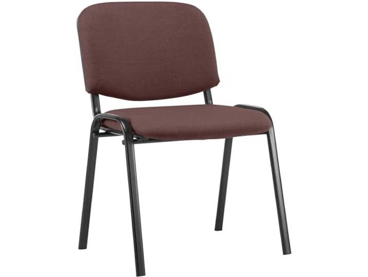 CLP Stapelstuhl Ken I Konferenzstuhl Mit Stoff-Bezug I Schwarzes Metallgestell Farbe braun