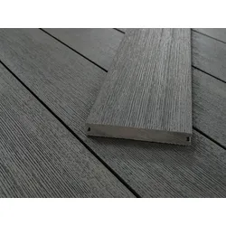 KAHRS BPC Terrassendielen, 20x140 mm, Massiv, Medium Grey, strukturiert, co-extrudiert