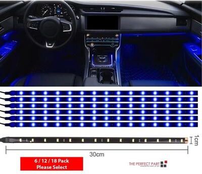 The Cart Load Waterproof Motor LED Strip Underbody Light, DC , For Car, Motorcycle Accessories blue 6 Pack