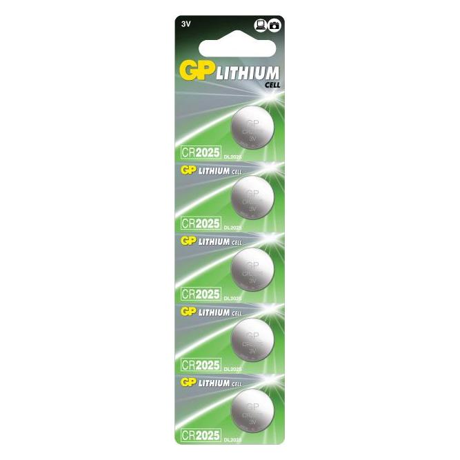 GP Batteries Lithium CR2025, Wiederaufladbarer Akku, CR2025, Lithium-Manganese Dioxide (LiMnO2), 3 V (10 Stk., CR2025) (103178)