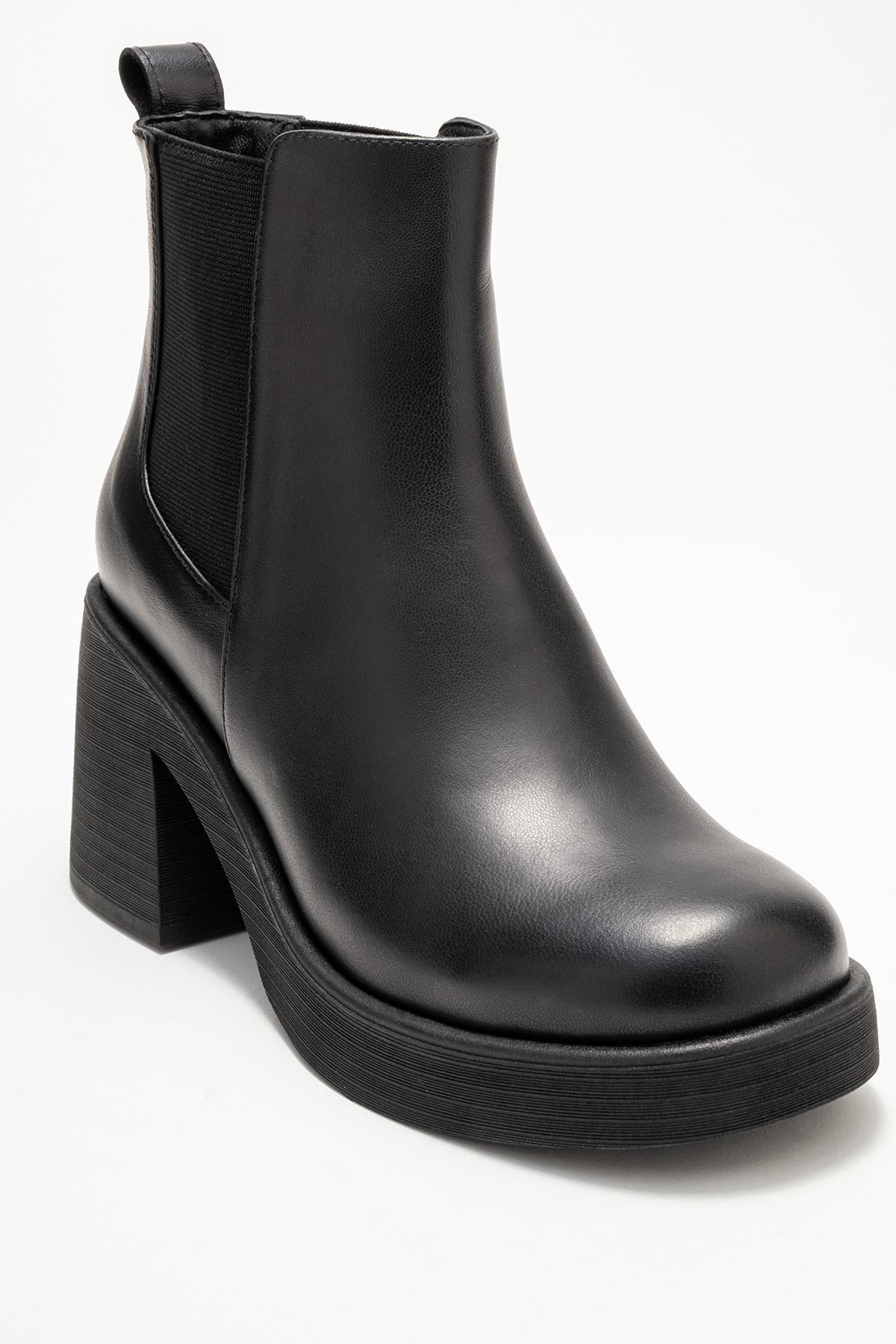 Lysa Leder-Plateaustiefel