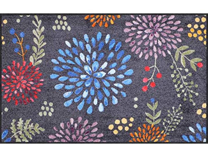 Salonloewe Fußmatte Blumenregen bunt Größe 75x120 cm