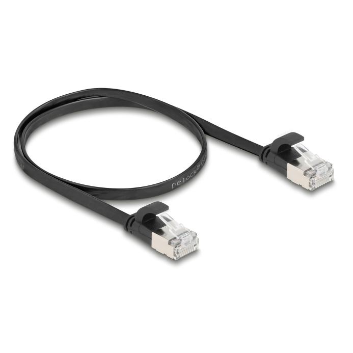 Delock RJ45 Flachband Patchkabel Stecker zu Stecker Cat.6A 0 (CAT6a, 0.50 m) (81162)