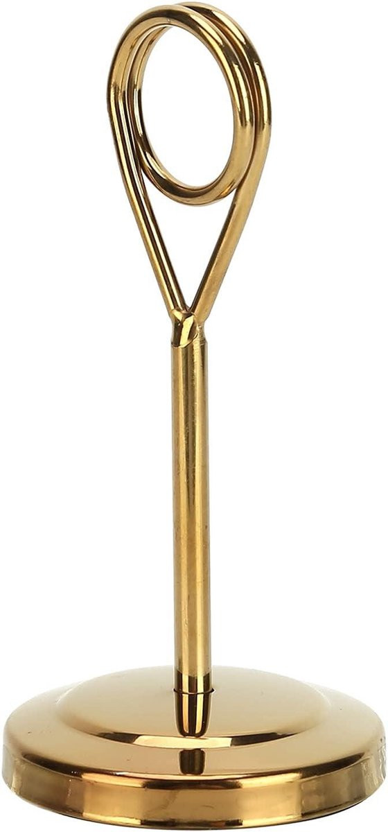 Elegante Goud Tafelnummerhouder met Winding Ring en Fotoclip