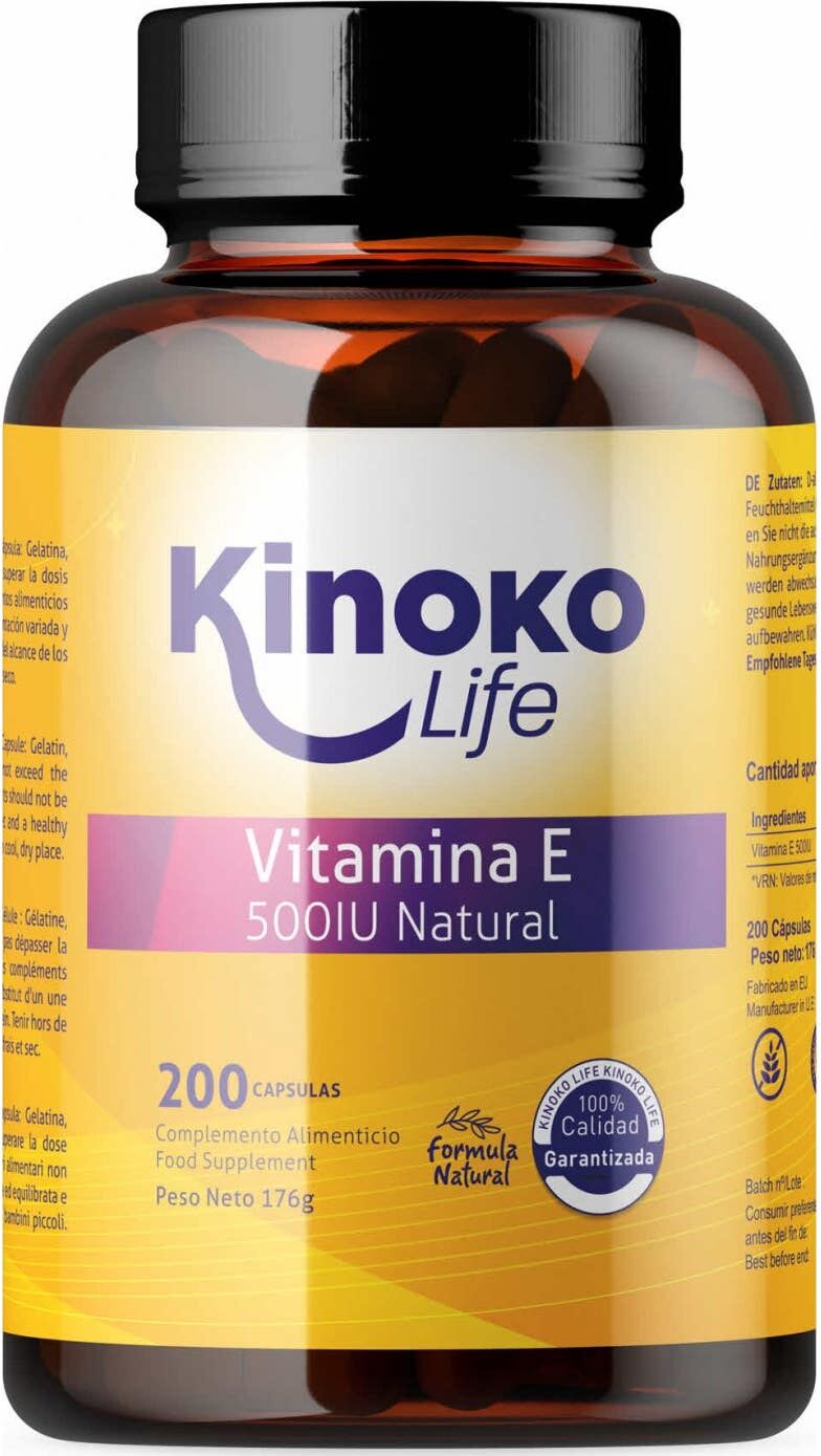 Kinoko Life Vitamina E 500IU Natural 200caps