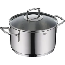 Silit Extra Cook Kochtopf mit Glasdeckel ∅20cm - silber