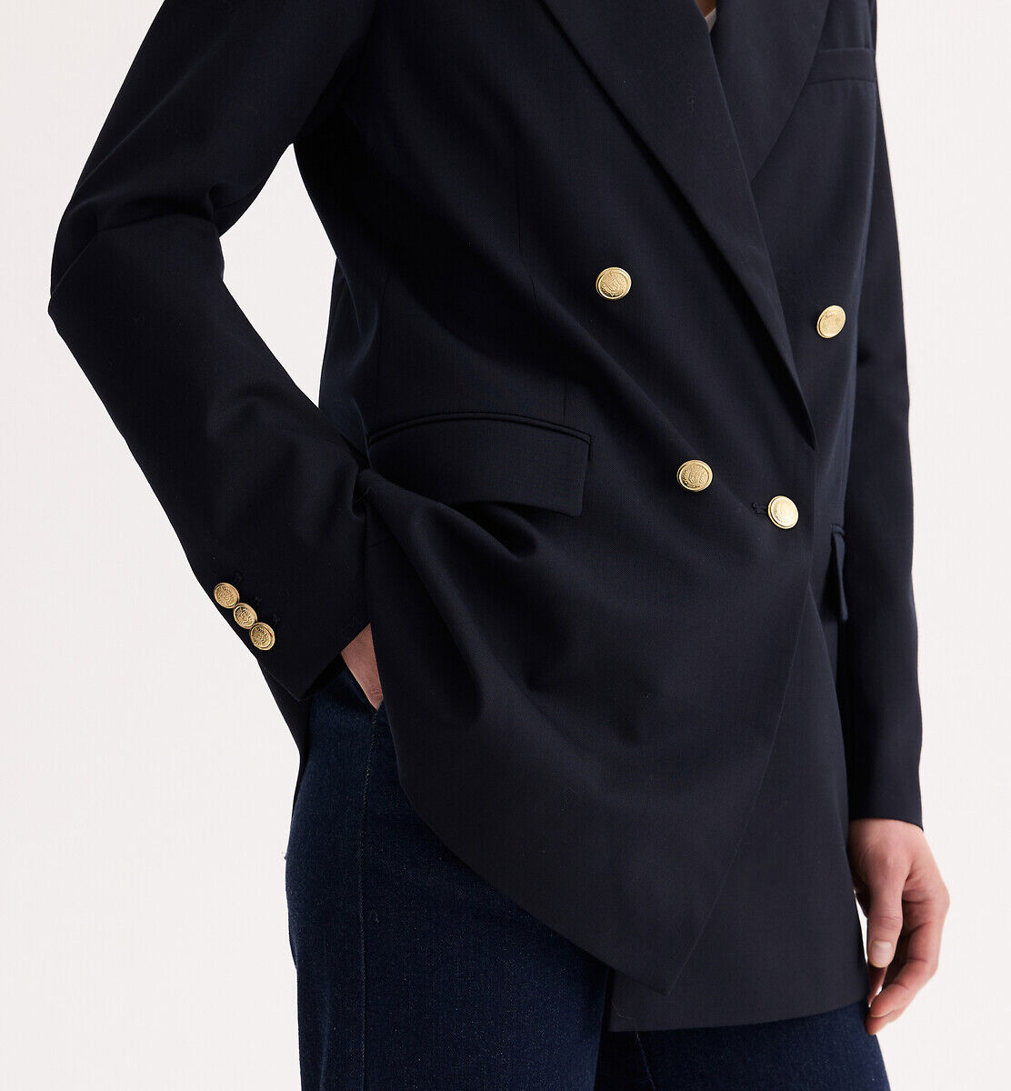 ANNE WEYBURN Blazer en laine mélangée, coupe droite