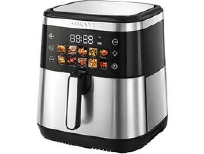 Friteuse à Air Chaud 13L 2600W avec Écran Tactile Cuisson Rapide Sokany Noir / Argent