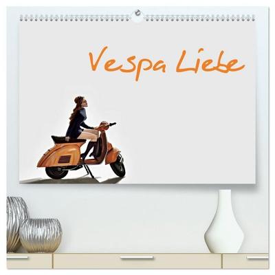 Vespa Liebe (hochwertiger Premium Wandkalender 2027 DIN A2 quer), Kunstdruck in Hochglanz