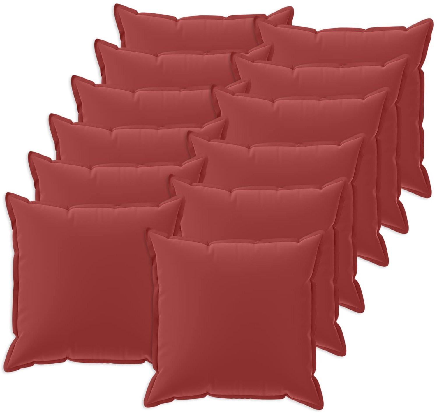 vidaXL Kussen Set van 12 stuks Wijnrood Polyester