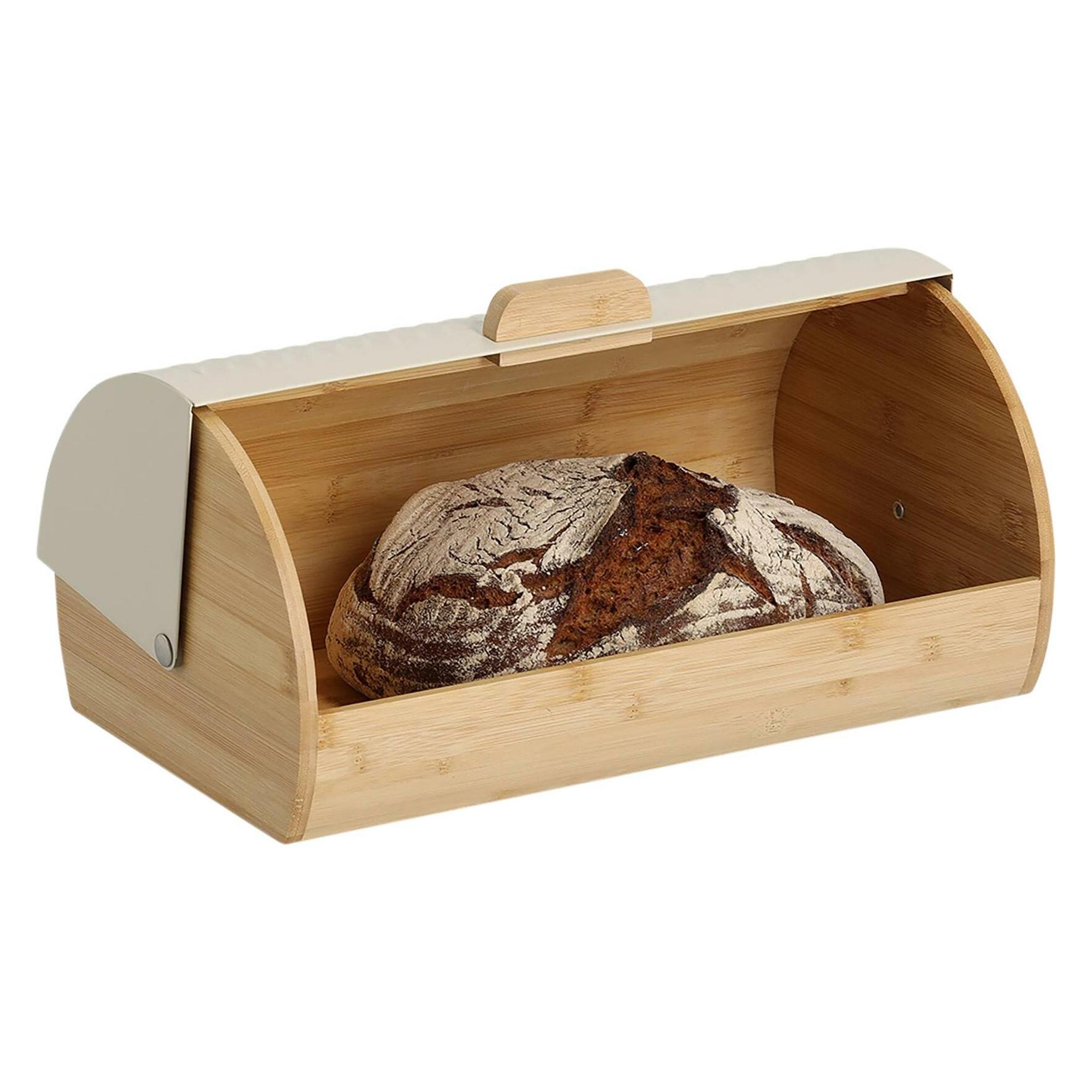 Zeller Present Rollbrotkasten Bambus/Metall 36x21x17 cm (25420-146231.0360)