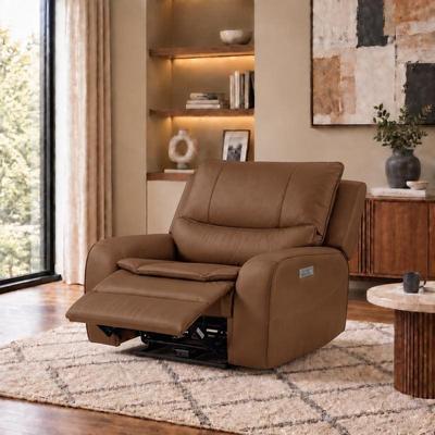 UR livingroom 3-Piece Oversized Faux Leather Power Reclining Living Room Set with Adjustable Headrest
