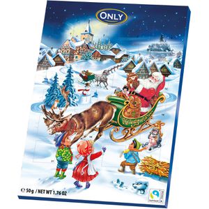 Gunz Adventskalender 0095924, gefüllt mit Milchschokoladenfiguren, 50g
