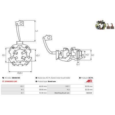 AS-PL Halter, Kohlebürsten SBH6018S