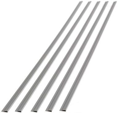 Fasade FASÄDE 47 in. Decorative Vinyl J Trim in Argent Silver (5 Pack) - 5 Pack