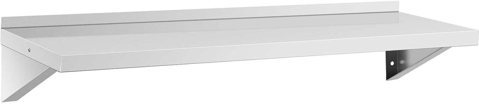 Wandbord - Edelstahl - 120 x 40 cm - bis 30 kg - Royal Catering
