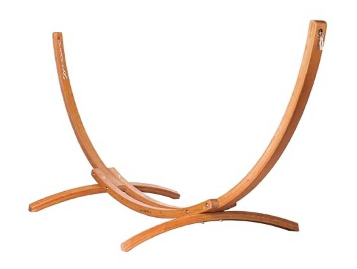 LA SIESTA® - Hängematten Gestell aus Holz für Indoor und Outdoor. Gestell aus FSC®-zertifiziertem Eukalyptus für Doppel-Hängematten (Maera Eukalyptus)
