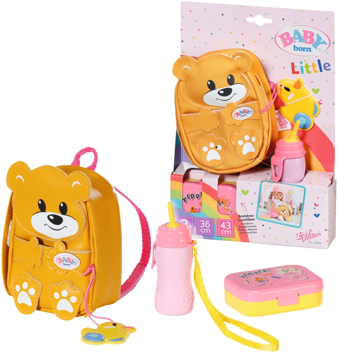 Puppen Rucksack BABY BORN "Kindergarten Rucksack", bunt, Puppenausstattungen, Kinder, Polyester, Puppen Rucksack