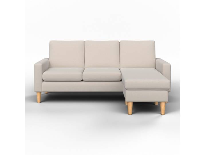 Ecksofa Webstoff Beige