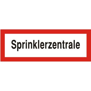 Abtec Hinweisschild DIN 4066, Folie, 29,7 x 10,5 cm, Feuerwehr, Sprinklerzentrale