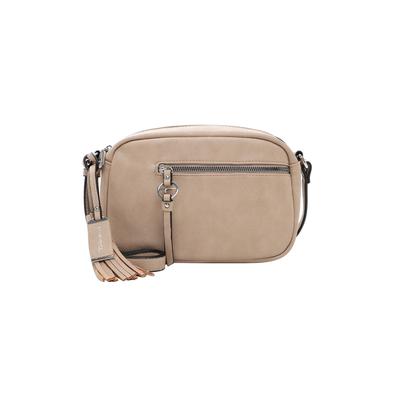 Umhängetasche TAMARIS "Umhängetasche TAS Nele", Damen, Gr. B/H/T: 26cm x 17cm x 9cm 0, beige (taupe 900), Polyester, Taschen Umhängetasche