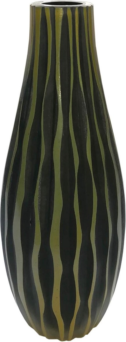 Handgemaakte mondgeblazen glasvaas, Hoogte: 30 cm