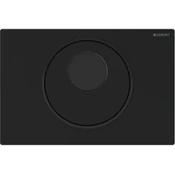 Geberit Sigma10 WC-Steuerung mit elektronischer Spülauslösung, 2-Mengen-Spülung, Batteriebetrieb, automatisch, berührungslos, manuell, 115.891.16.6, Farbe: schwarz matt lackiert, easy-to-clean