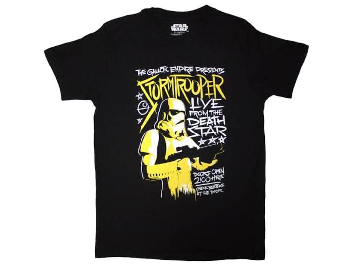 Star Wars Heren Tshirt -S- Stormtrooper Rock Zwart