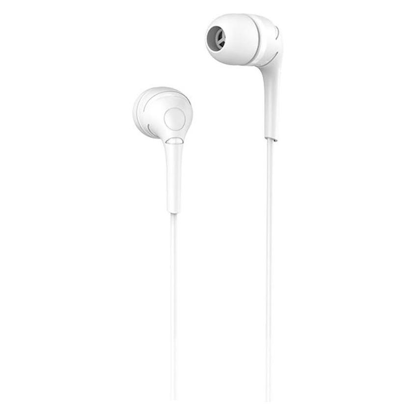 Hoco Wired headphones wire earphones Jack 3,5 mm with microphone M40 white (Kabelgebunden) (M40WH)