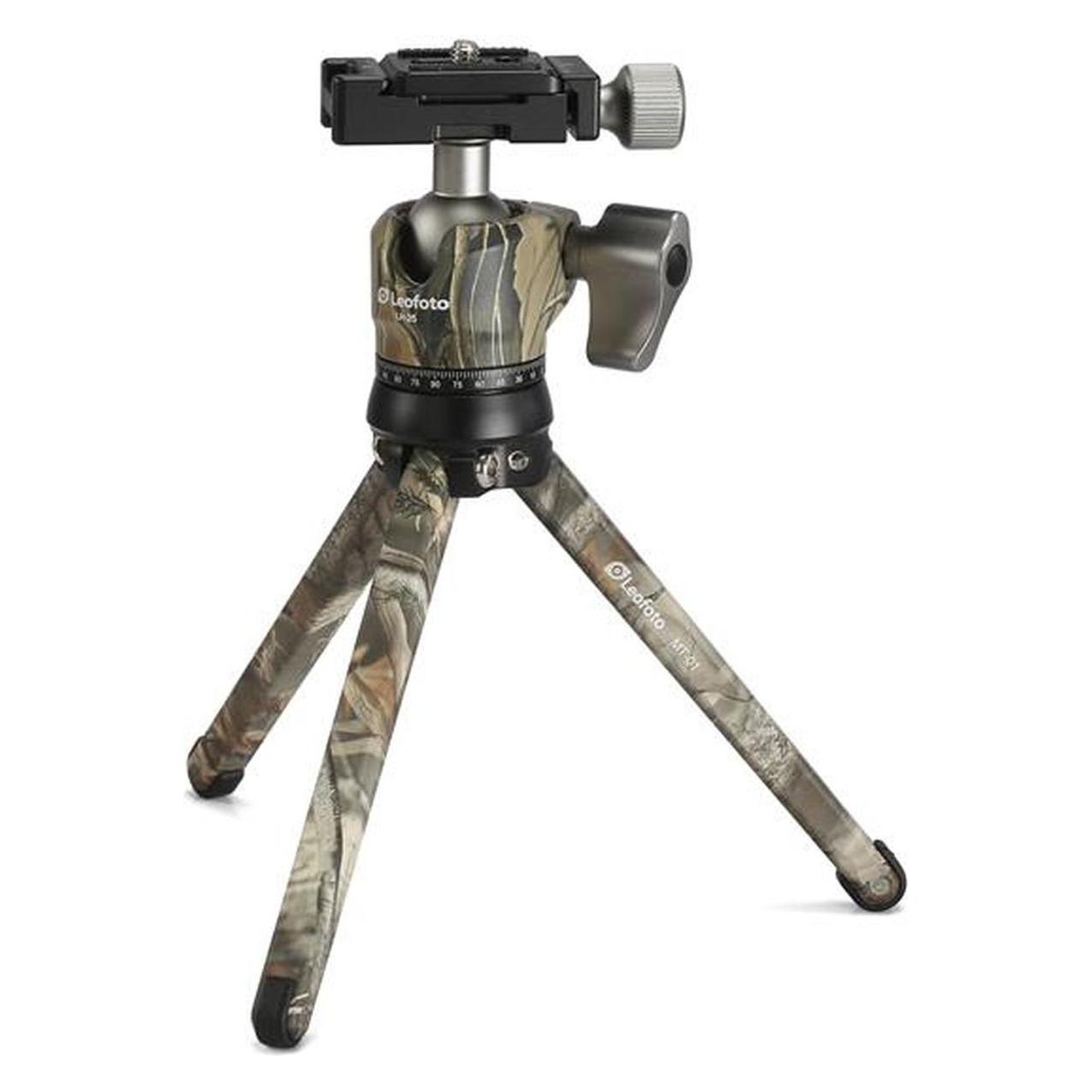 Leofoto Mini-Taschenstativ MT-01 + Kugelkopf LH-25 (Metall) (MT-01+LH-25 CAMOU)