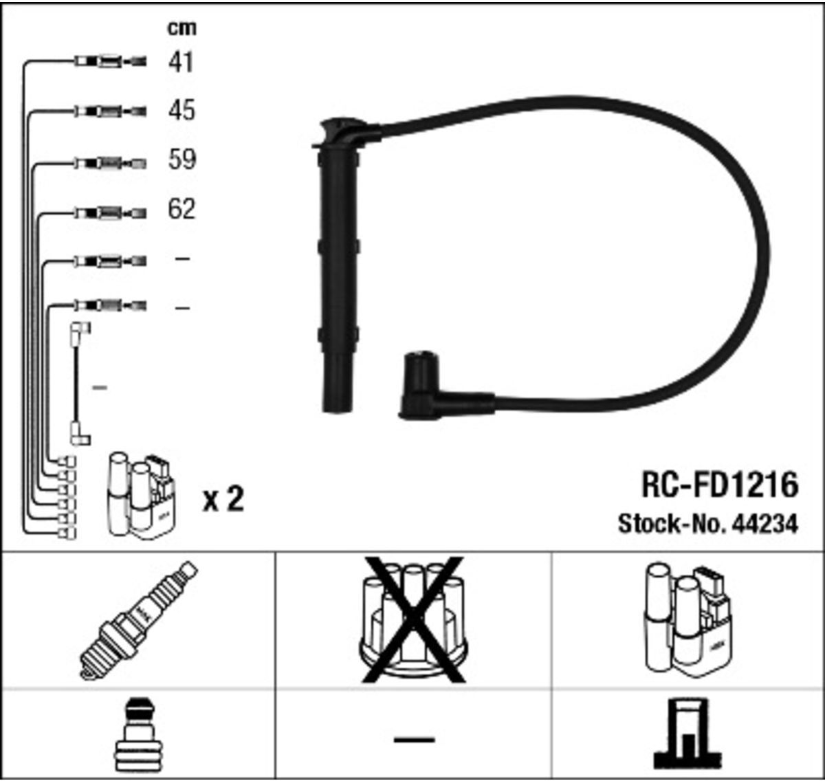 Zündleitungssatz NGK 44234