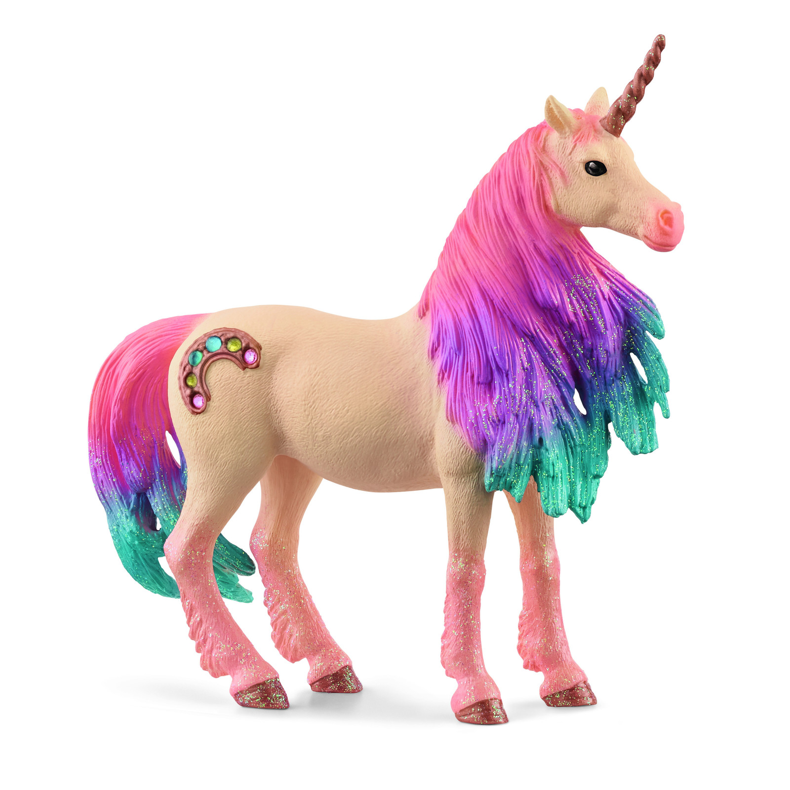 Schleich Bayala Marshmallow Unicorn Figurine met zachte vacht en kleurrijke manen, 70723