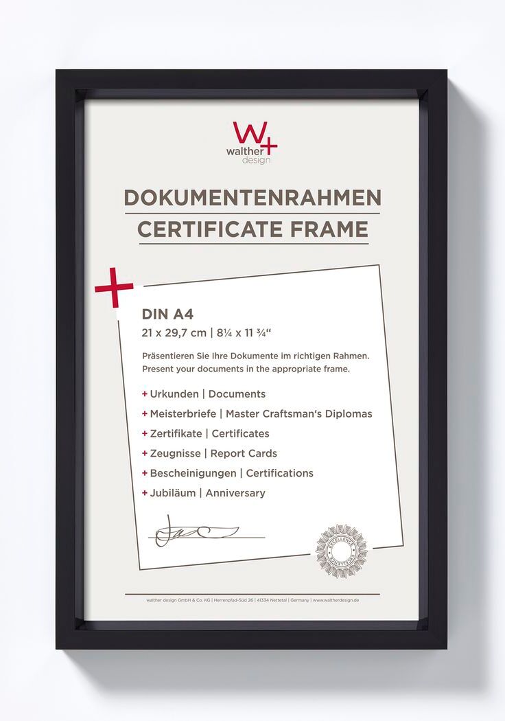 Walther Kunststoffrahmen Steel Style ES130B 21x29,7cm schwarz