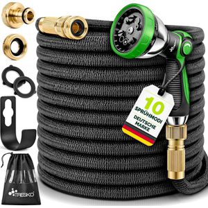 Tresko Gartenschlauch FGS-007, flexibel, 1/2 Zoll (13mm), 10 bar, Set, dehnbar, Länge 7,5m