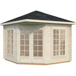 Palmako Pavillon Melanie 6,8 m2 - 28 mm Transparent tauchimprägniert