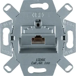 Hager G3139 Anschluss Dose 1x RJ45 geschirmt, Cat.6a, für Zentralscheibe UAE 1-fach, hfr