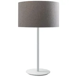 ROSSINI ILLUMINAZIONE Weiße Tischlampe Vivien mit grauem zylindrischen Lampenschirm – E27-Fassung IP20 75 W – Innenbeleuchtung Rossini Group