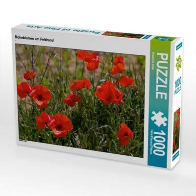 CALVENDO Puzzle Mohnblumen am Feldrand | 1000 Teile Lege-Größe 64x48cm Foto-Puzzle für glückliche Stunden