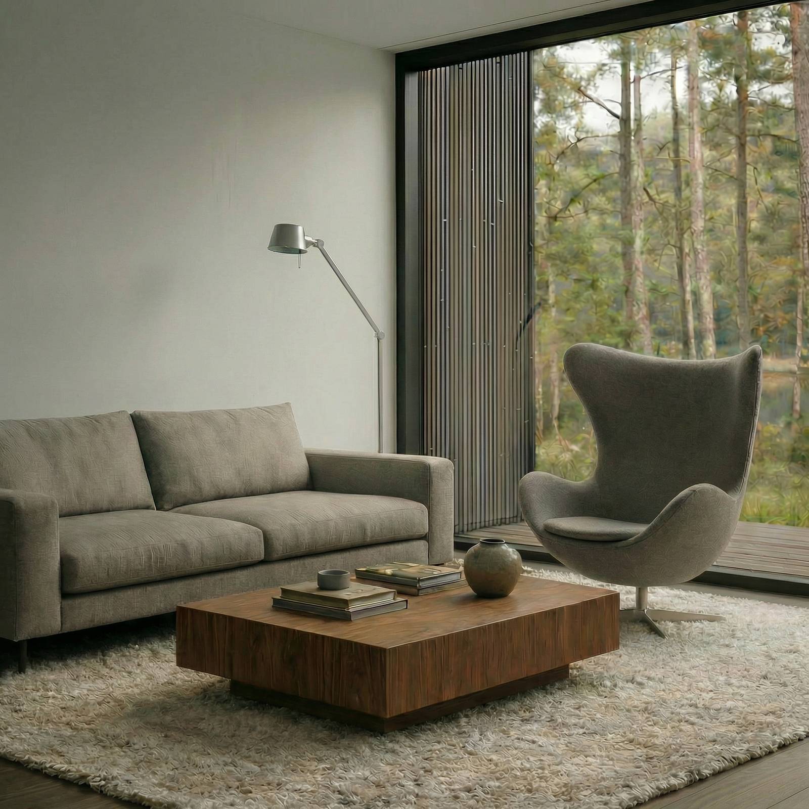 Stehlampe Silka Lucande, alu / grau / zink, für Arbeitszimmer / Büro, Metall, Modern, Stehlampe