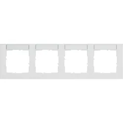 Legrand, Zubehör Schalterprogramm, Seano+ 4-fach Rahmen horizontal mit Beschriftungsfeld
