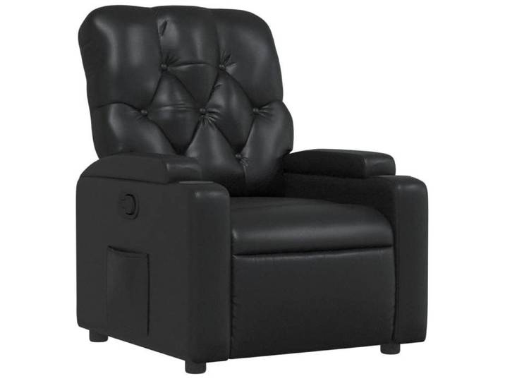 Fauteuil inclinable - mango - inclinaison manuelle - Noir Similicuir M12372503
