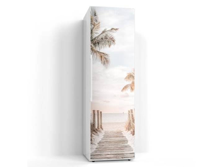 DEQORI Magnetfolie für Kühlschrank 60x200 cm Motiv Pfad zum Sommerglück dekorative Magnetmatte Gefrierschrank Schutz Magnet Deko-Folie selbstklebend, magnetisch & wasserabweisend